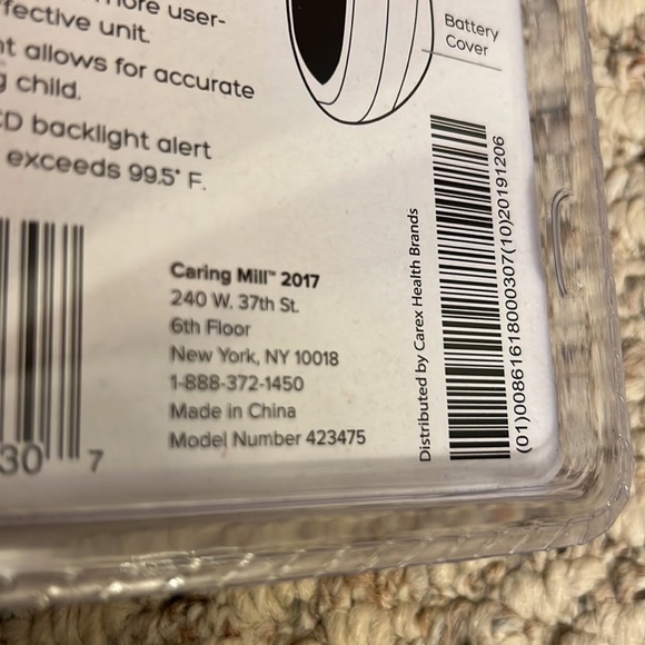 Caring Mill Instant Ear Thermometer, New
In factory sealed packaging - Picture 6 of 10